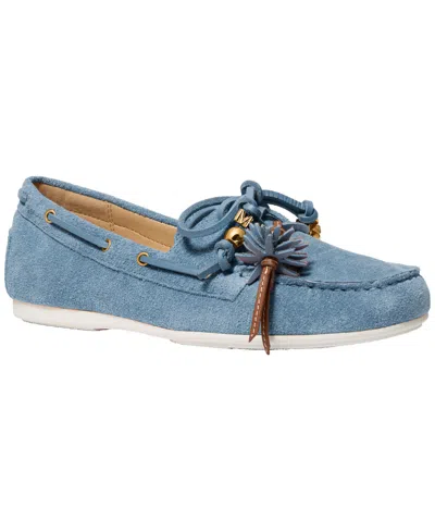 Michael Kors Women's Square Toe Fallon Moccasins Loafers In Blue