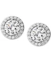 Michael Kors Women's Sterling Silver Pave Studs In Silver