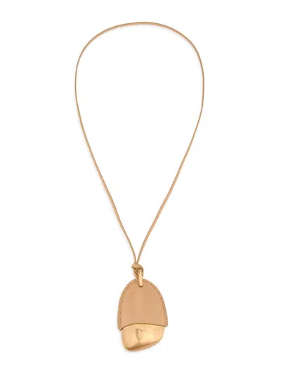 Michael Kors Women's Stone Pendant Necklace In Gold