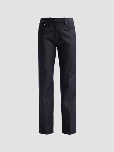 Michael Kors Women's Stovepipe Wool-cotton Jeans In Blue