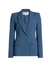 Michael Kors Collection Stretch Virgin Wool Blazer In Blue