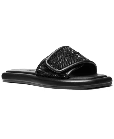 Michael Kors Women's Suki Flat Slides In Black