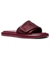 Michael Kors Suki Embellished Slide Sandal In Burgundy