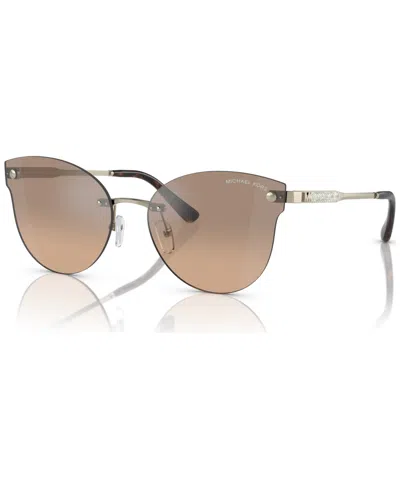 Michael Kors Woman Sunglass Mk1130b Astoria In Silver Khaki Flash Gradient