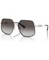 Michael Kors Woman Sunglass Mk1127j Empire Butterfly In Light Gold-tone,black