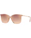 Michael Kors Women's Sunglasses, Mk2079u Zermatt In Pink Transparent,rose Gold Gradient Mirr