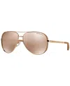 Michael Kors Women's Sunglasses, Mk5004 Chelsea In Pink Gold,gold Mirror