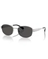 Michael Kors Monte Carlo Mk 1161 189387 56mm Womens Oval Sunglasses In Silver