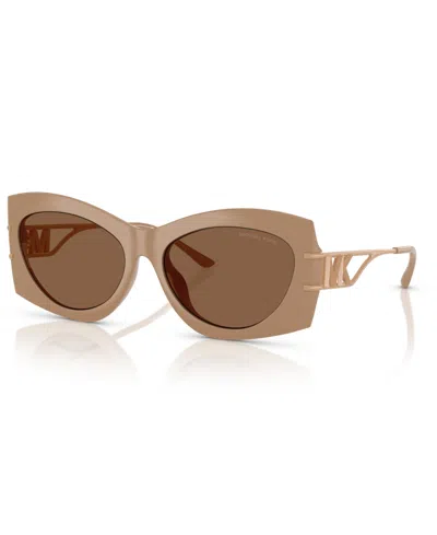 Michael Kors Méribel Mk 3079 1005 56mm Unisex Rectangle Eyeglasses 56mm In Camel