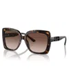 Michael Kors Womens Mk2213 Nice Butterfly-frame Acetate Sunglasses Brown In Dark Tortoise