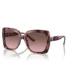 Michael Kors Womens Mk2213 Nice Butterfly-frame Acetate Sunglasses Brown In Plum Graphic Tortoise