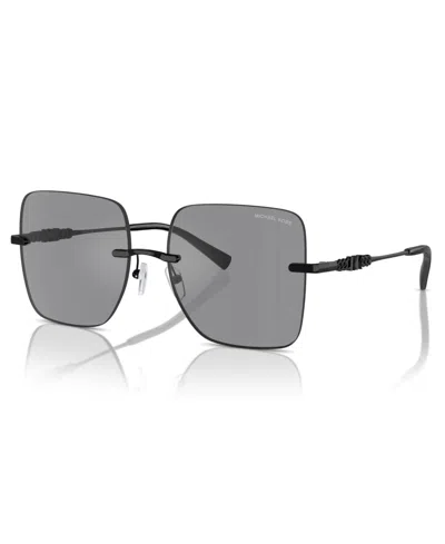 Michael Kors Womens Grey Mk1150 Quebec Square-frame Metal Sunglasses In Grau Schwarz