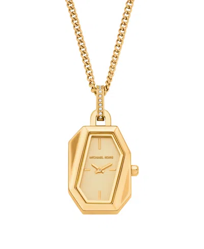 Michael Kors Women's Suri Quartz Two-hand Gold Stainless Steel Pendant Watch 24mm