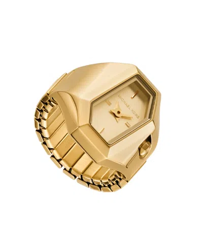 Michael Kors Women's Suri Quartz Two-hand Gold Stainless Steel Ring Watch 22mm