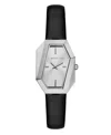 Michael Kors Suri Silver-tone And Leather Watch In Black