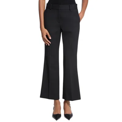 Michael Kors Collection Haylee Stretch Virgin Wool Blend Flare Leg Pants In Black