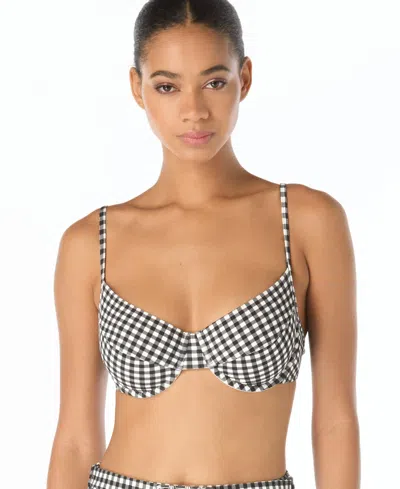 Michael Kors Women's V-neck Underwire Bikini Top In Multi