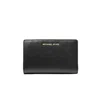 Michael Kors Foldable Textured Leather Wallet In Black