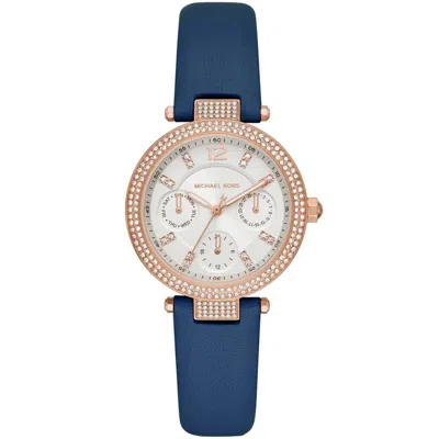 Michael Kors Women's White Dial Watch In Blue