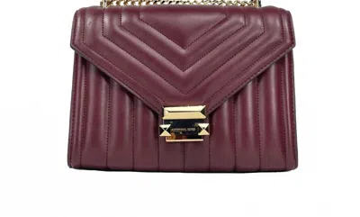 Michael Kors Women's Whitney Chain Shoulder Flap Crossbody Bag In Oxblood