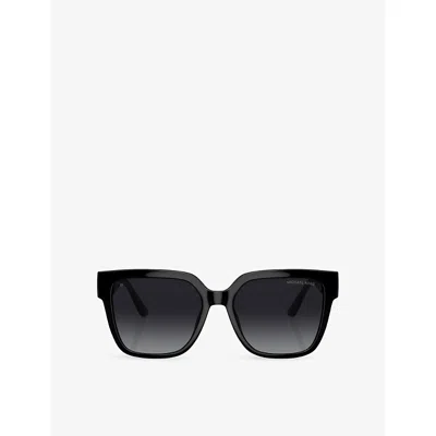 MICHAEL KORS WOMENS BLACK MK2170U KARLIE SQUARE-FRAME ACETATE SUNGLASSES