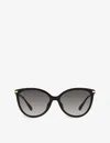 Michael Kors Womens Black Mk2184u Dupont Cat-eye Plastic Sunglasses In Black