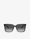 Michael Kors Womens Black Mk2137u 57 Anaheim Square-frame Acetate Sunglasses In Black
