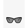 Michael Kors Womens Black Mk2211u Dubai Cat-eye Acetate Sunglasses In Black