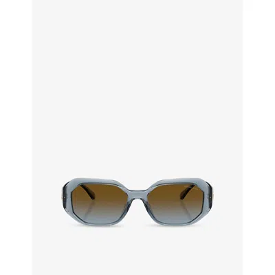 Michael Kors Womens Mk2240u Siesta Key Irregular-frame Acetate Sunglasses Blue