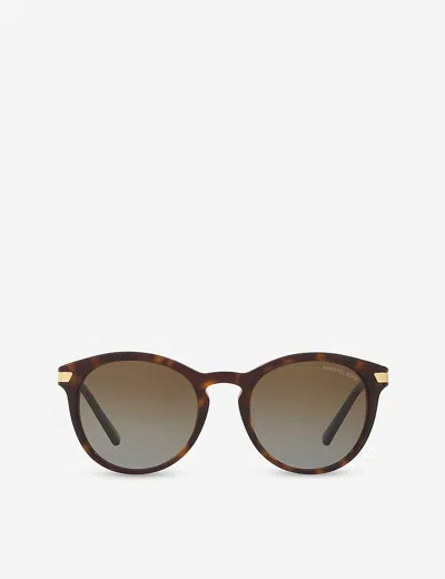 MICHAEL KORS WOMENS BROWN ADRIANNA MK2023 METAL AND ACETATE BUTTERFLY-SHAPE SUNGLASSES,20725447