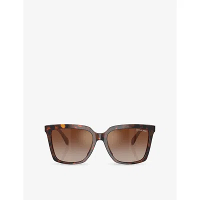 Michael Kors Womens Brown Mk2256u Menaggio Square Acetate Sunglasses In Pattern