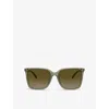 Michael Kors Womens Mk2197u Canberra Square-frame Acetate Sunglasses Green In Green
