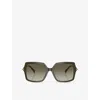 Michael Kors Womens Mk2247u Square-frame Acetate Sunglasses Green