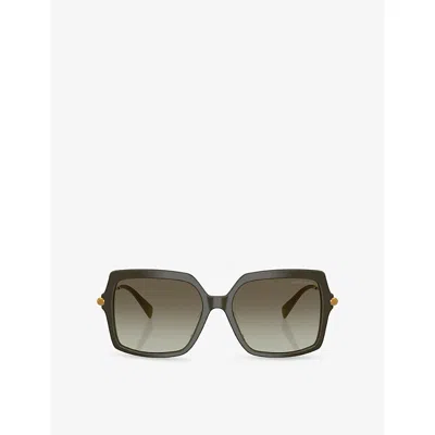 Michael Kors Womens Mk2247u Square-frame Acetate Sunglasses Green