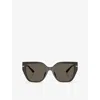 Michael Kors Womens Grey Mk2231u St Barths Square-frame Acetate Sunglasses In Grey