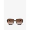 Michael Kors Womens Mk2196u Jasper Square-frame Acetate Sunglasses Brown In Brown