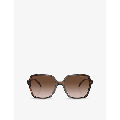Michael Kors Womens Mk2196u Jasper Square-frame Acetate Sunglasses Brown