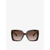 Michael Kors Womens Mk2213 Nice Butterfly-frame Acetate Sunglasses Brown In Brown