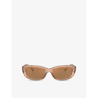 Michael Kors Womens Mk2210u Asheville Rectangle-frame Injected Sunglasses In Tan