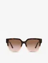 Michael Kors Womens Pink Mk2170u Karlie Square-frame Acetate Sunglasses In Pink