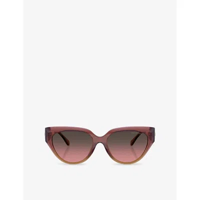 Michael Kors Womens Mk2241u Boca Raton Cat-eye-frame Acetate Sunglasses Pink