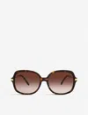 Michael Kors Womens Tortoise Mk2024 Adrianna Ii Round-frame Sunglasses In Tortoise