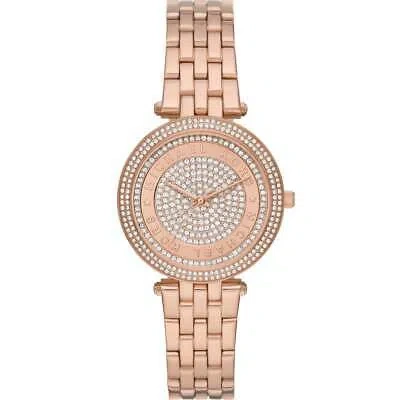 Pre-owned Michael Kors Womens Wristwatch  Darci Mini Mk4592 Stainless Steel Gold Rose