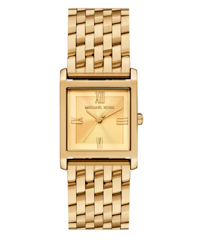Michael Kors Women'sâ Georgie Three-hand Gold-tone Stainless Steel Watch, 27mm