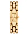 Michael Kors Mini Hally Pavé Gold-tone Watch In Gold