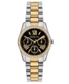 Michael Kors Mini Lexington Pavé Two-tone Watch In Silver