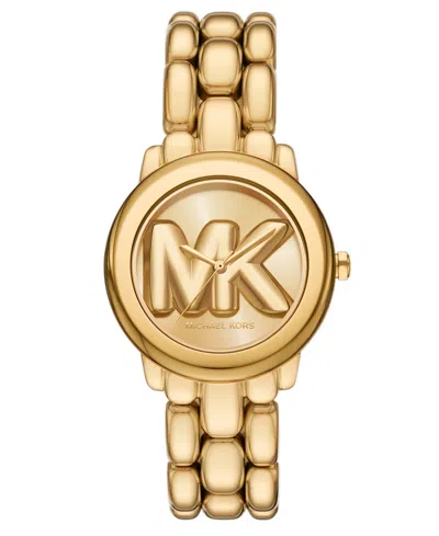 Michael Kors Women'sâ Phoebe Three-hand Gold-tone Stainless Steel Watch, 36mm