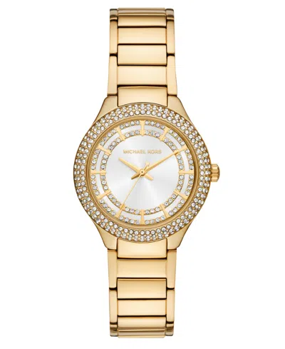 Michael Kors Women'sâ Sylvia Three-hand Gold-tone Stainless Steel Watch, 33mm
