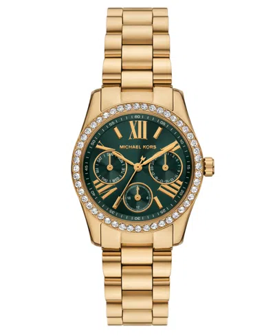 Michael Kors Women's Lexington Lux Multifunction Gold-tone Stainless Steel Watch, 34mm
