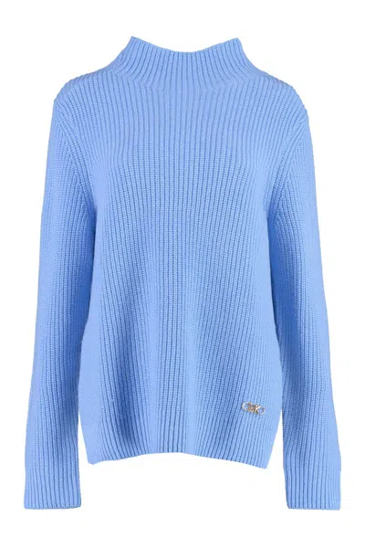 Michael Kors Wool And Cashmere Sweater In Blue